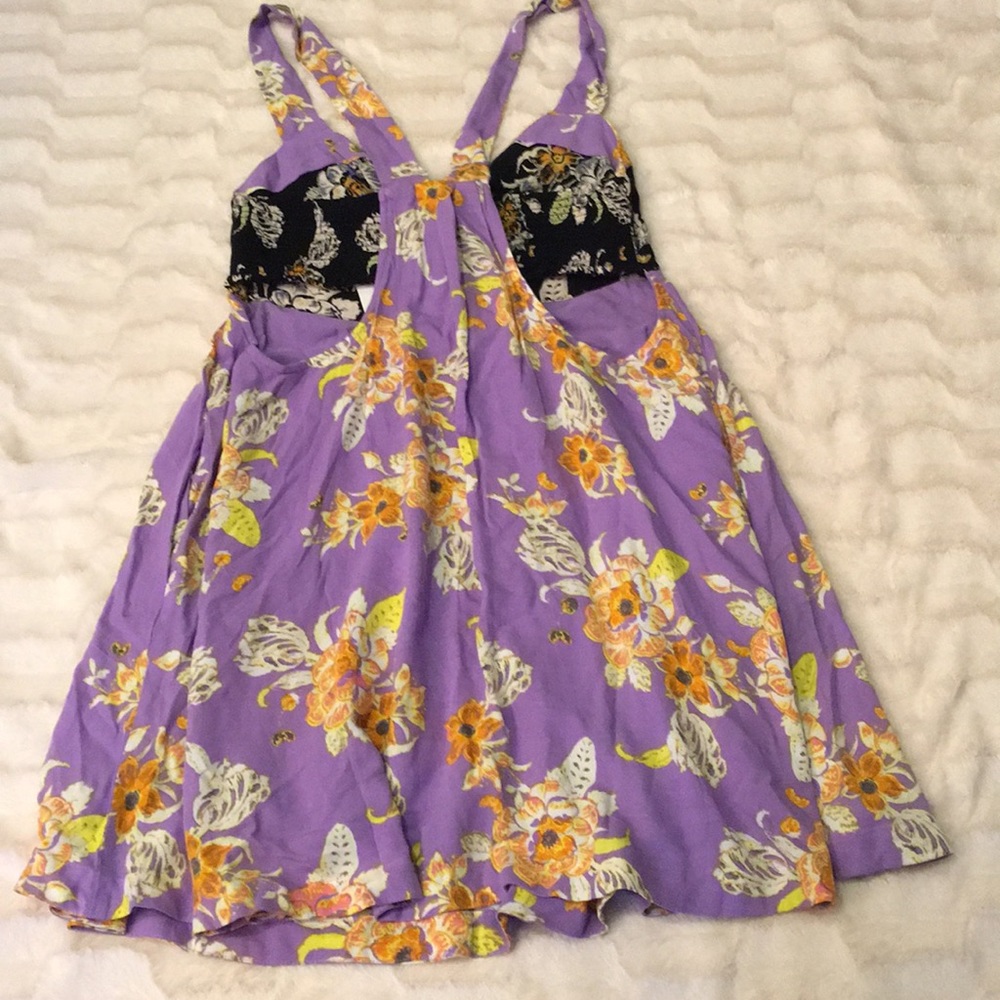 Free People Baby It’s You Floral Mini Dress M - Picture 5 of 5